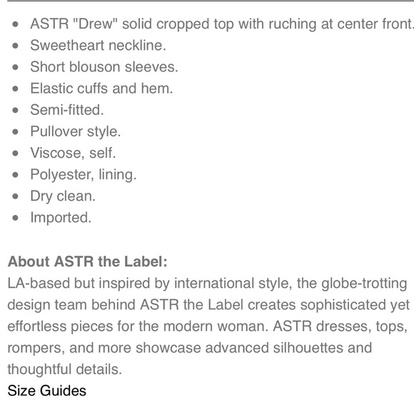 NEW ASTR The Label Drew Crop Top Shirt Rust M - Picture 4 of 4